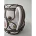 Antique Moroccan Clay Pottery Water Pitcher with Silver Nickle Filigree Overlay