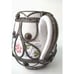 Antique Moroccan Clay Pottery Water Pitcher with Silver Nickle Filigree Overlay