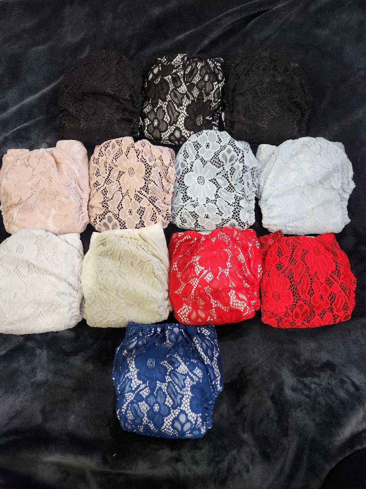 12 Lace Cloth Pocket Diapers