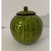 Mosaic Green Mother of Pearl Jar Canister Storage Decor With Lid 11 Tall