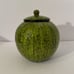 Mosaic Green Mother of Pearl Jar Canister Storage Decor With Lid 11 Tall