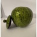 Mosaic Green Mother of Pearl Jar Canister Storage Decor With Lid 11 Tall