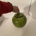 Mosaic Green Mother of Pearl Jar Canister Storage Decor With Lid 11 Tall