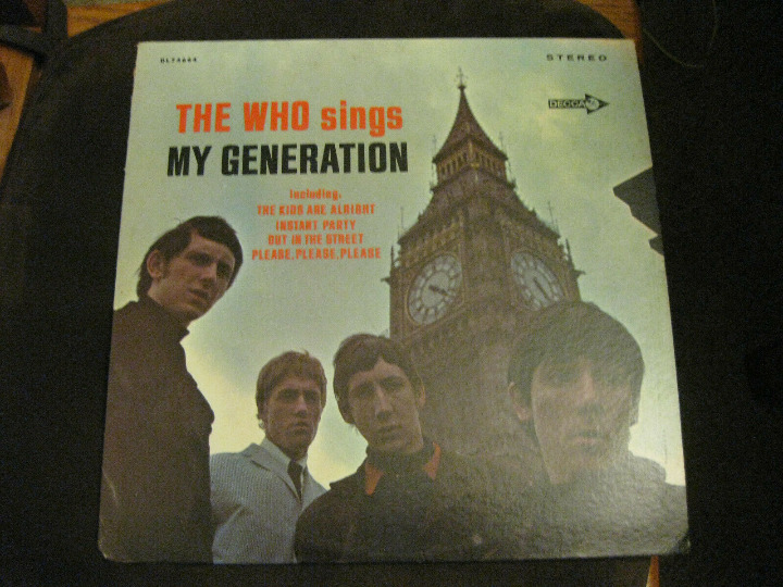 The Who ‎– The Who Sings My Generation (1966) Decca ‎– DL 74664 vinyl vg+/M mint
