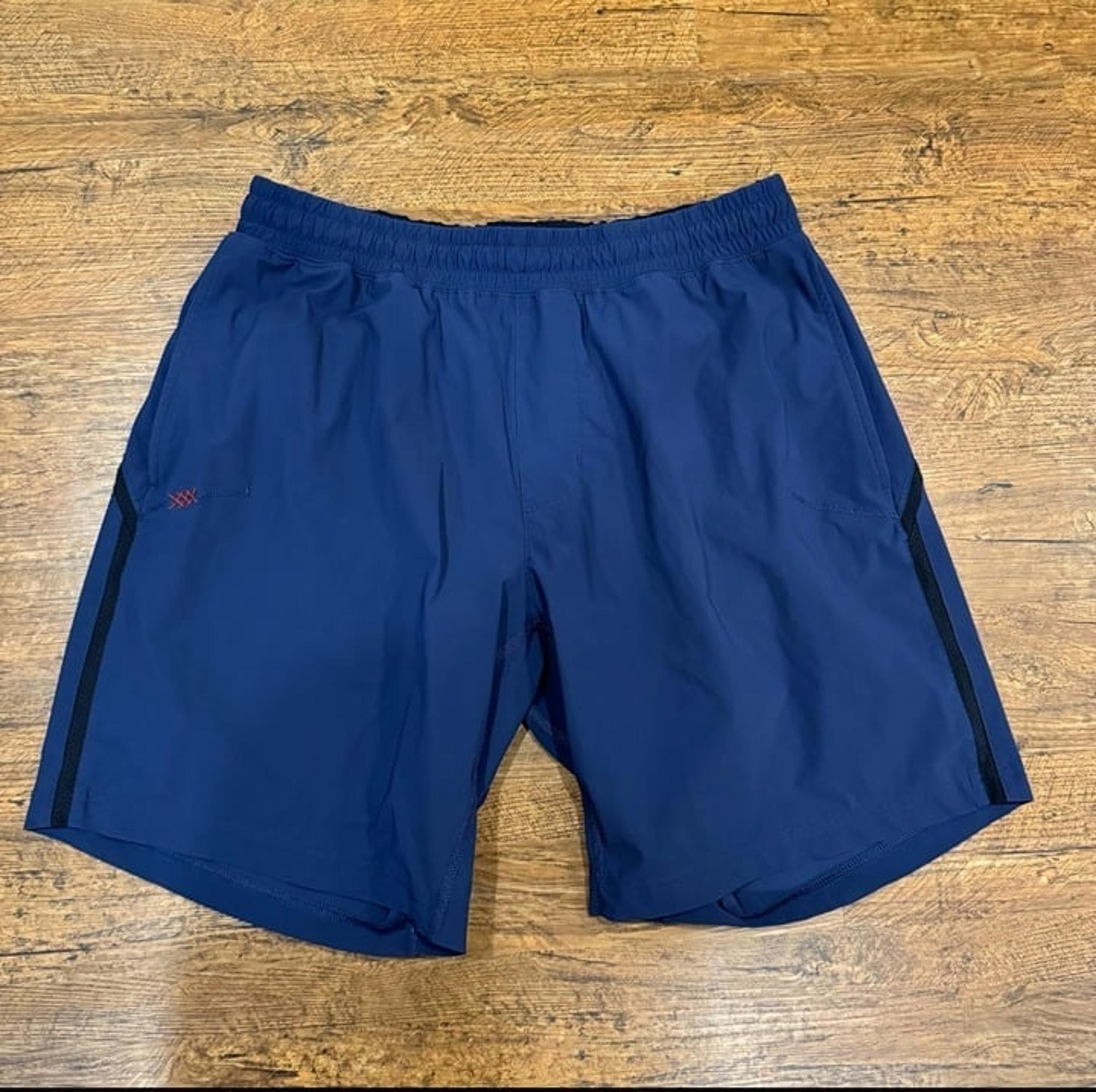 Rhone Blue Versatility Lined Performance Gym Workout Running 9" Shorts Men's LRG