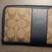 Coach Signature PVC Leather Accordion Zip Wallet F54630 - Khaki/Black