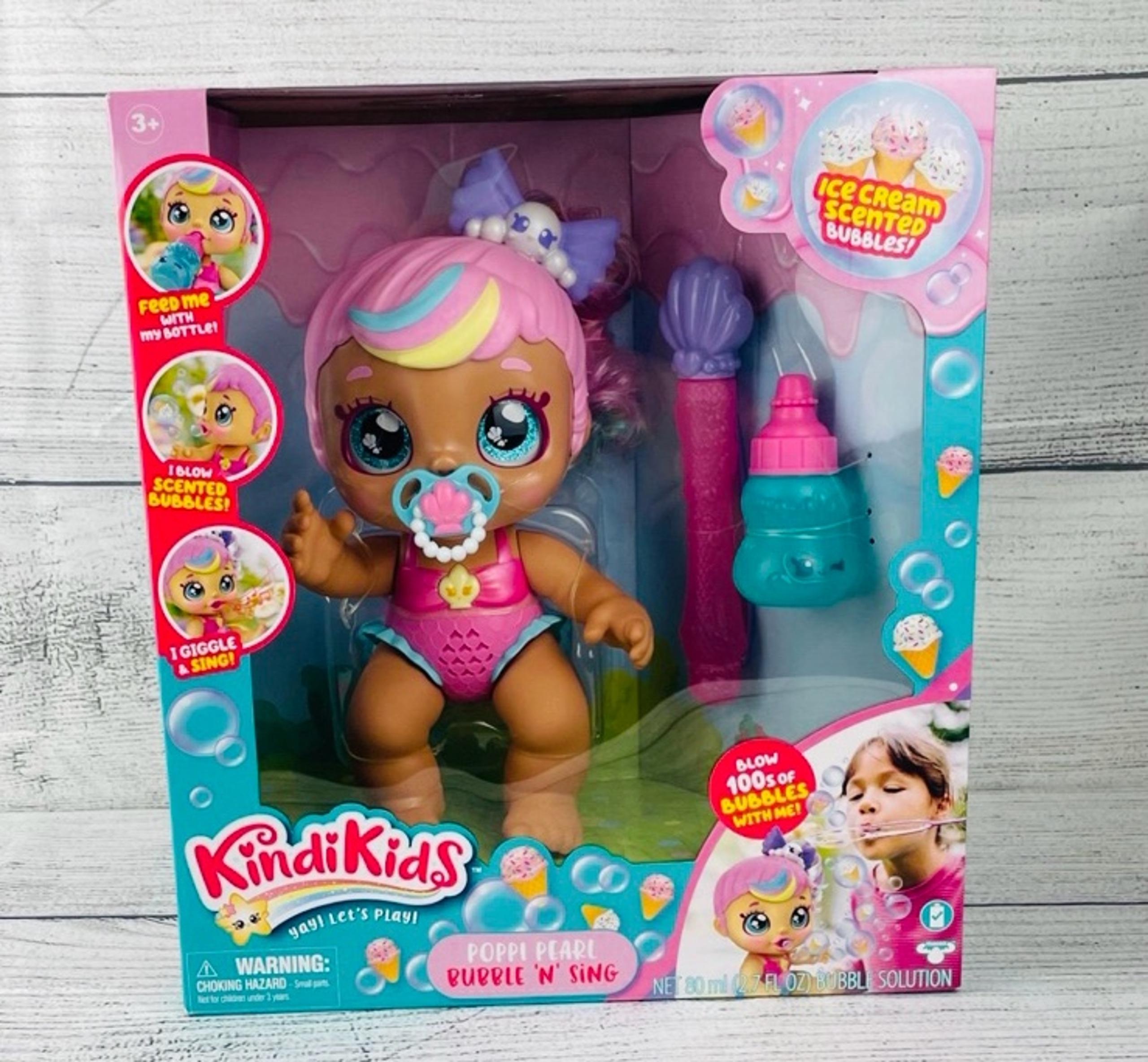 Kindi Kids Poppy Pearl Bubble N Sing Baby Doll Toy - NEW