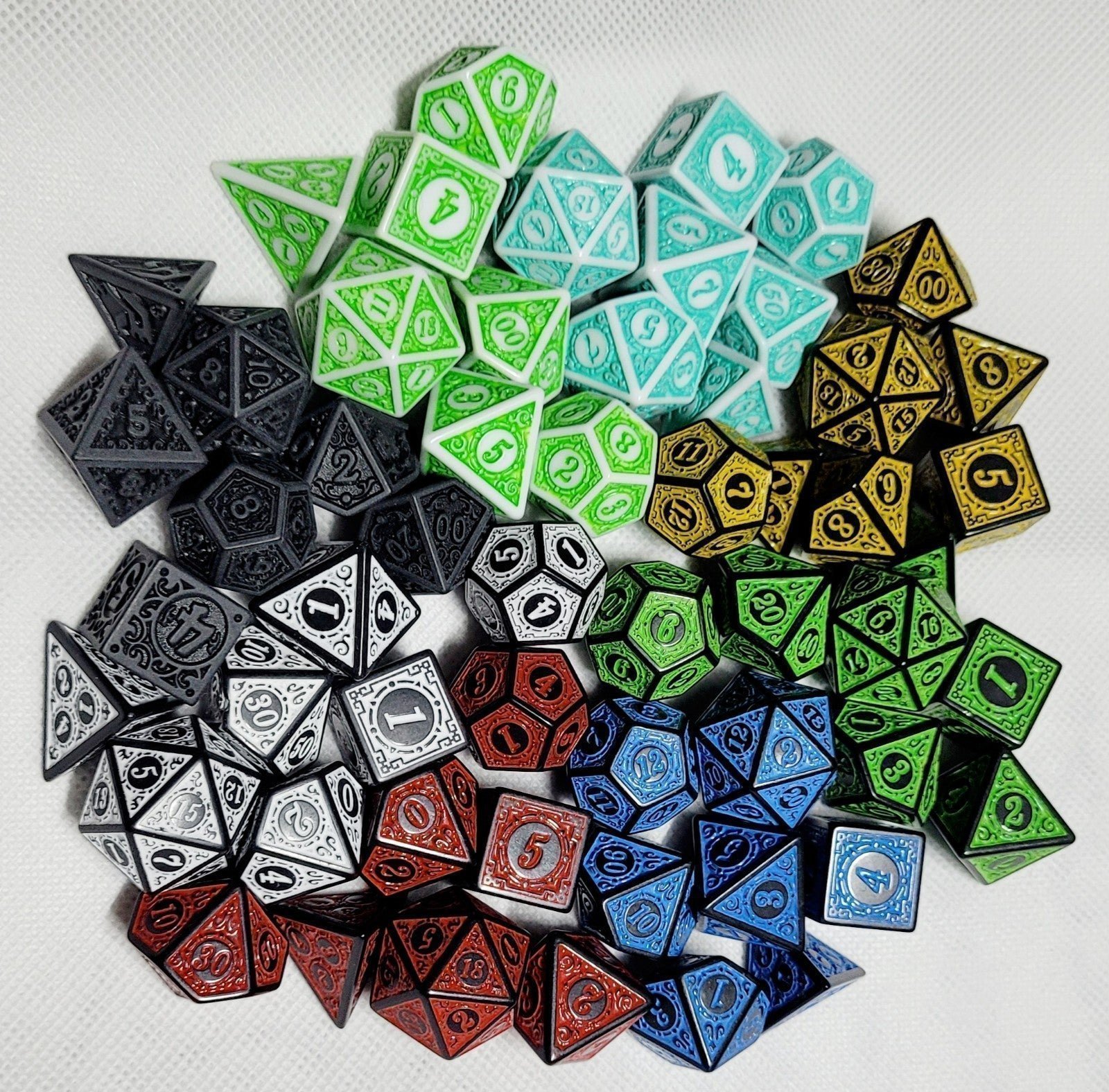 8 Acrylic Dice sets