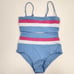 L*Space Bikini Set Rebel Stripe Top Portia Bottom Size Small Blue Pink NWT
