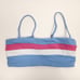 L*Space Bikini Set Rebel Stripe Top Portia Bottom Size Small Blue Pink NWT