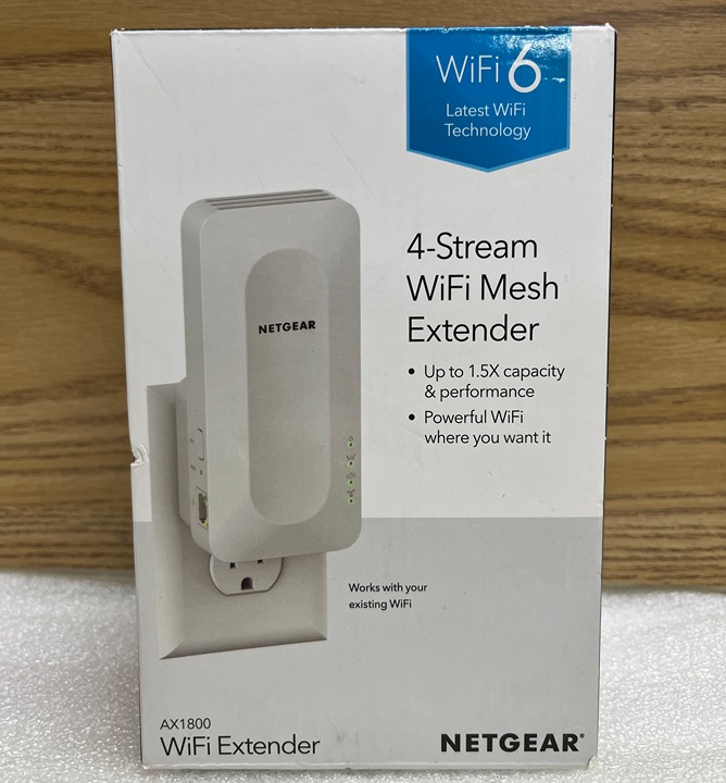 NETGEAR - AX1800 WiFi 6 Mesh Range Extender and Signal Booster, Wall-Plug, 1.8Gb