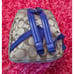 Coach Poppy Daisy Signature Backpack Khaki With PURPLE Leather Trim F20046