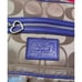 Coach Poppy Daisy Signature Backpack Khaki With PURPLE Leather Trim F20046