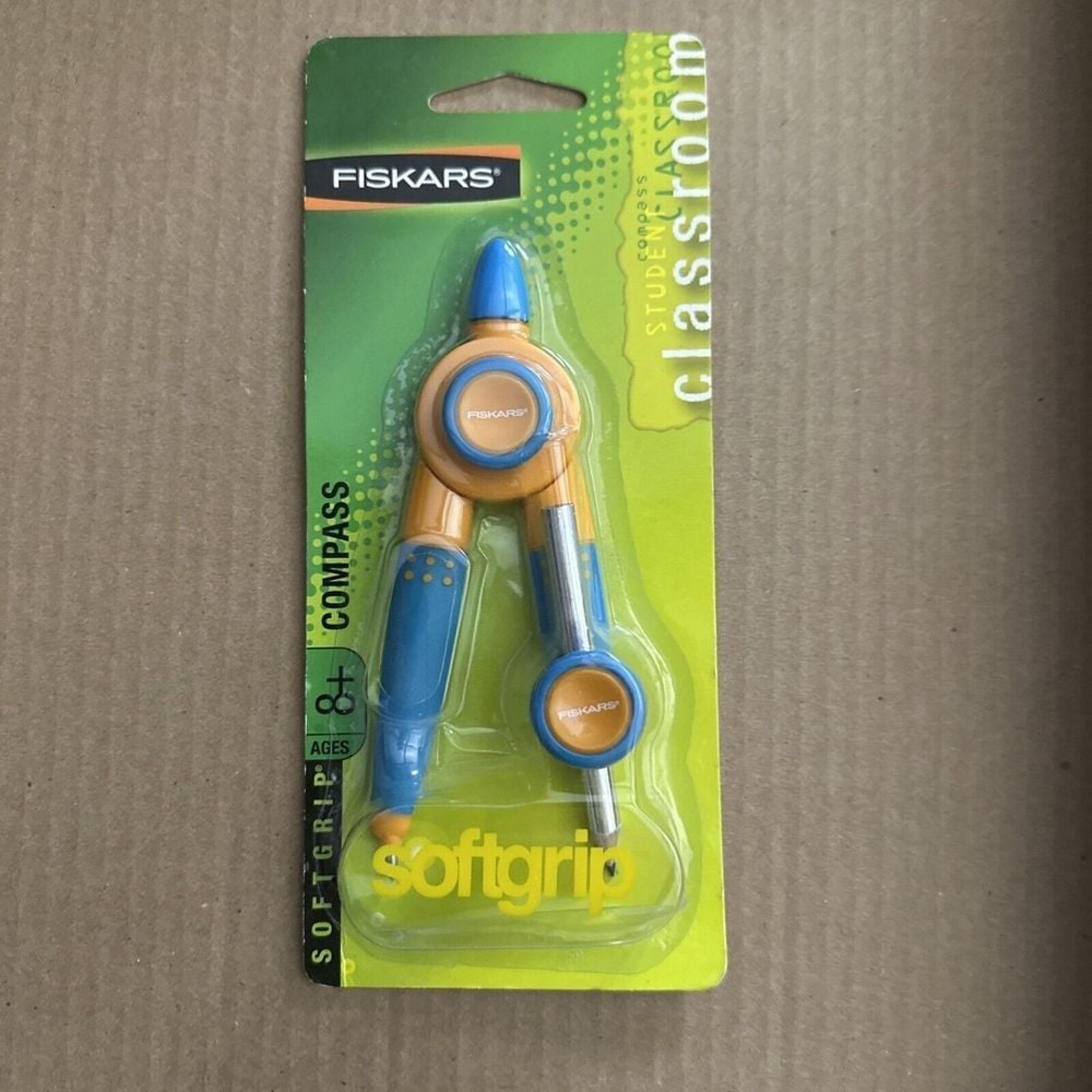 Fiskars Softgrip  Compass - Protractor - Ruler - Sharpener - Eraser School Tools
