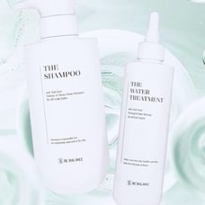 Set of shampoo and treatment serum for hair loss