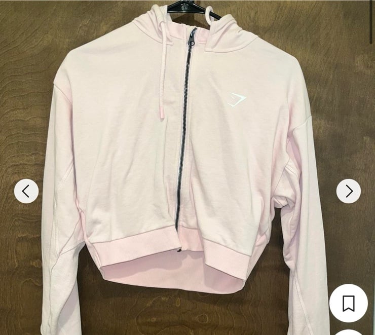 Gymshark cropped power zip hoodie