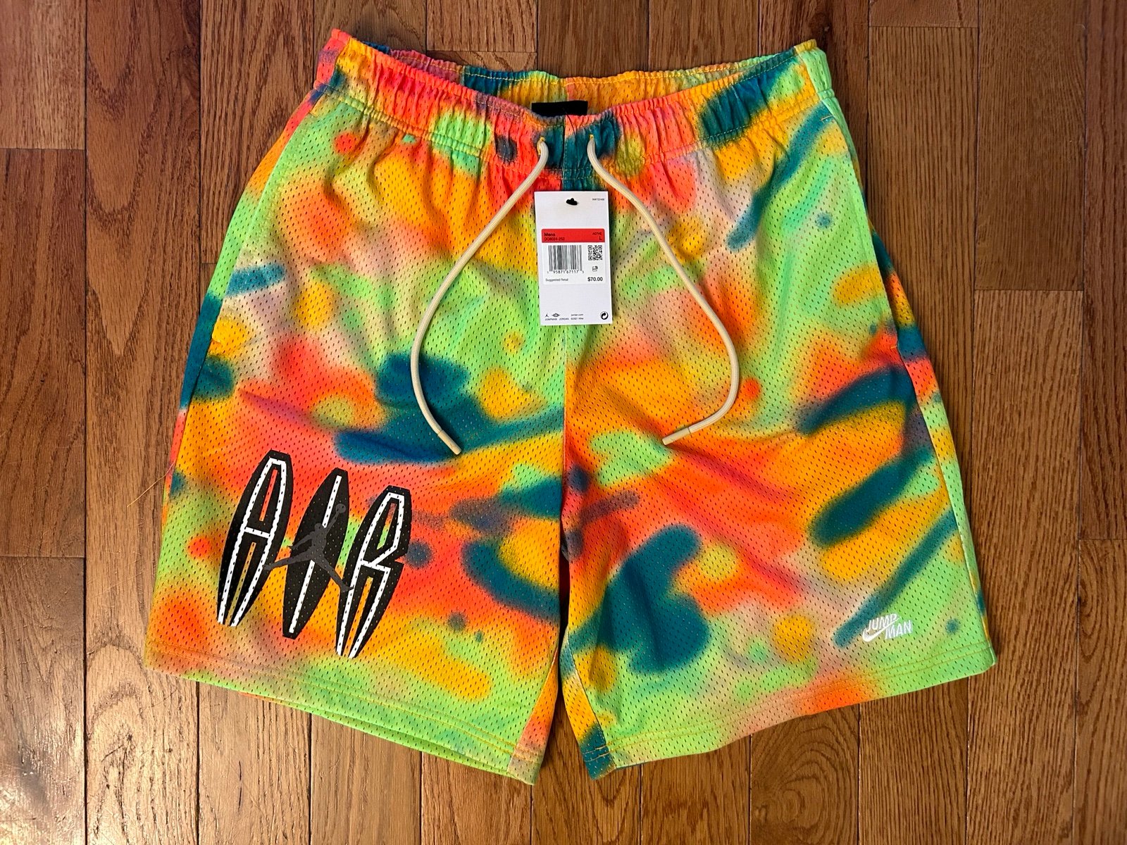 Air Jordan Jumpman Flight MVP Multi-Color Shorts Print Size Large NEW