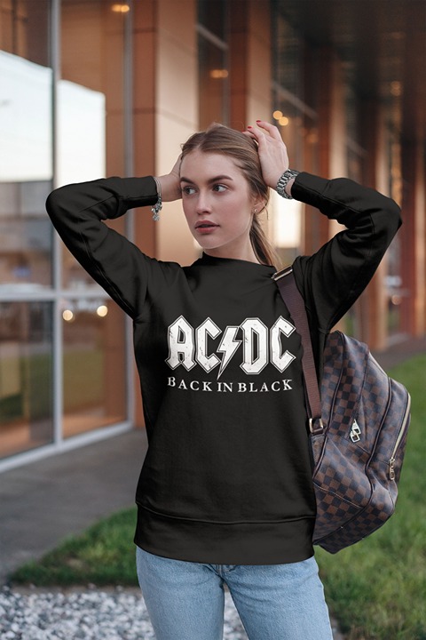 Acdc Crew Sweatshirts Rock Band Print Choices