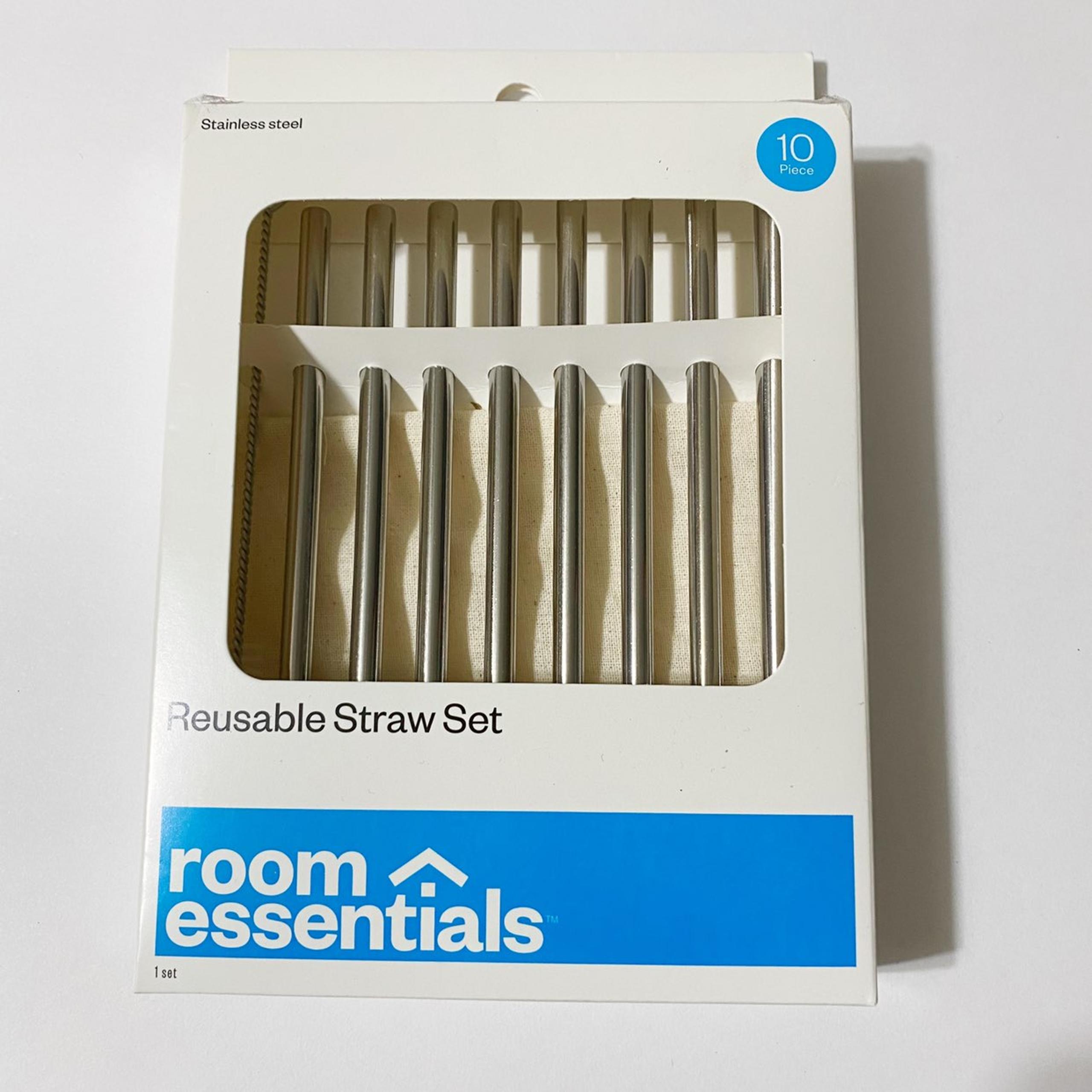Room Essential Reusesble Straw Set