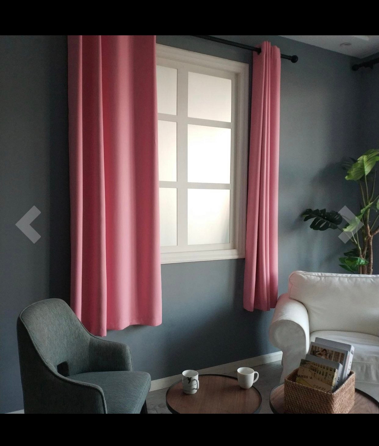 Pink Blackout Shade Insulation Curtain