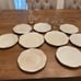 Set of 18 carat gold Homer Laughlin plates + 3 espresso cups/1 stein