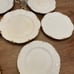 Set of 18 carat gold Homer Laughlin plates + 3 espresso cups/1 stein