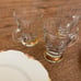 Set of 18 carat gold Homer Laughlin plates + 3 espresso cups/1 stein
