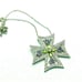 Maltese Cross Peridot Necklace Sterling Silver Lt Amethyst Stamped 925 BeadRage
