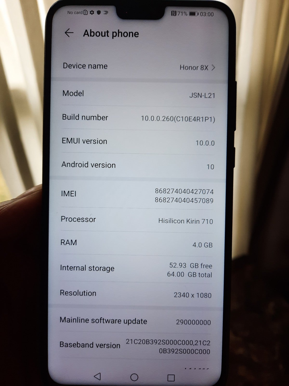 Honor 8x smartphone 64gb - detail
