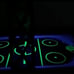 Black light air hockey table top game