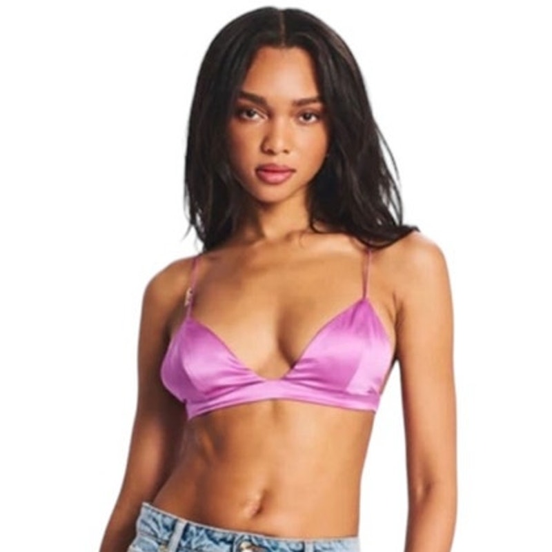 Ser.O.Ya Doral Silk Bralette Rose Bud Size Large NWT