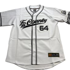 Vtg FB County Baseball Jersey 64 Mens 2XL OG White NEW