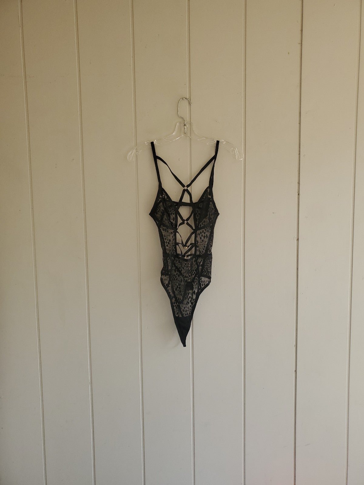 Victoria's Secret Sexy Snake Lace Triangle Thong Teddy Bodysuit Medium Bondage