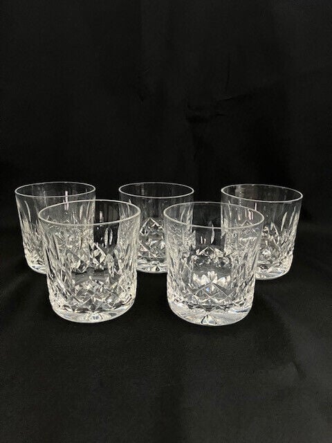 Lismore by Waterford Crystal - Five Old Fashioned Glasses