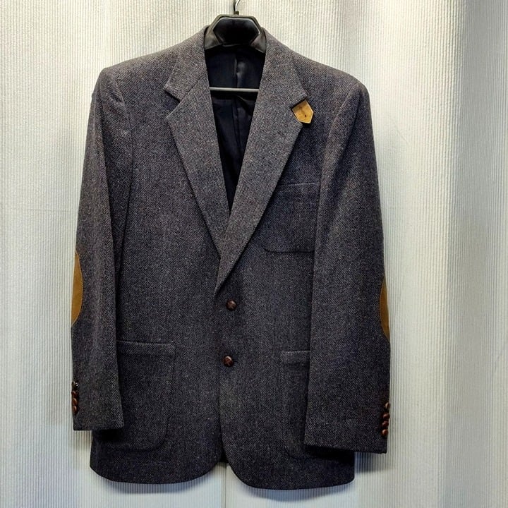 Stafford 42R Wool / Lama & Lambs Wool Blazer 42 Chest 31 Length Elbow Patches
