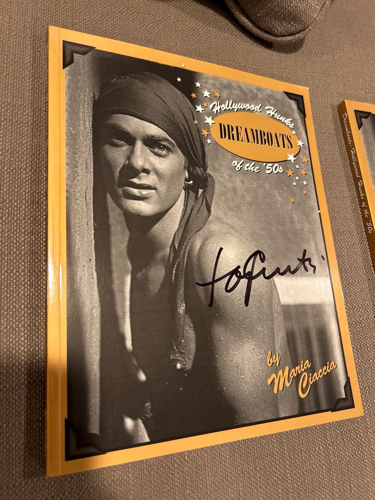 Tony Curtis Coa Signed Dreamboats Of The 50`s Book Autograph