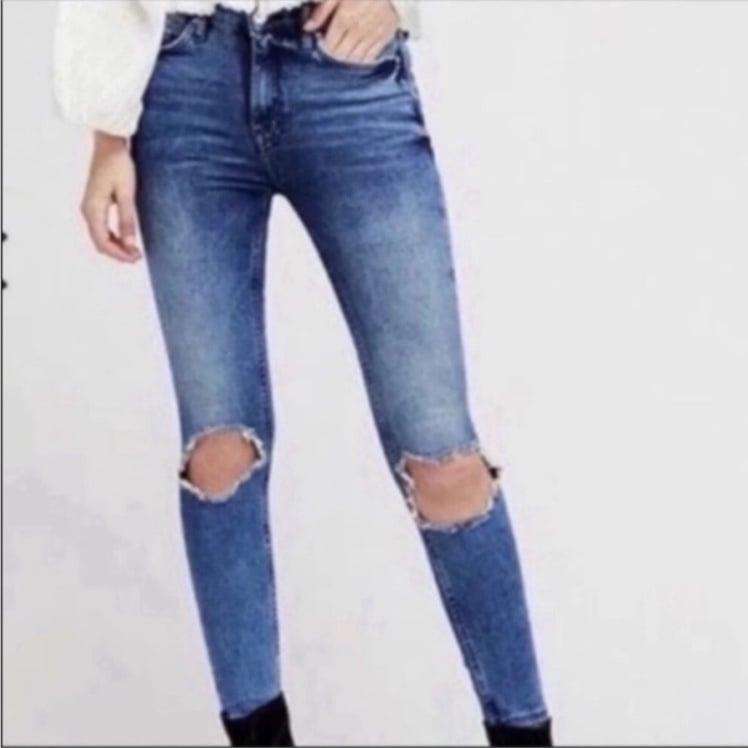 NWT SIZE 27 FREE PEOPLE HIGH RISE SKINNY JEANS