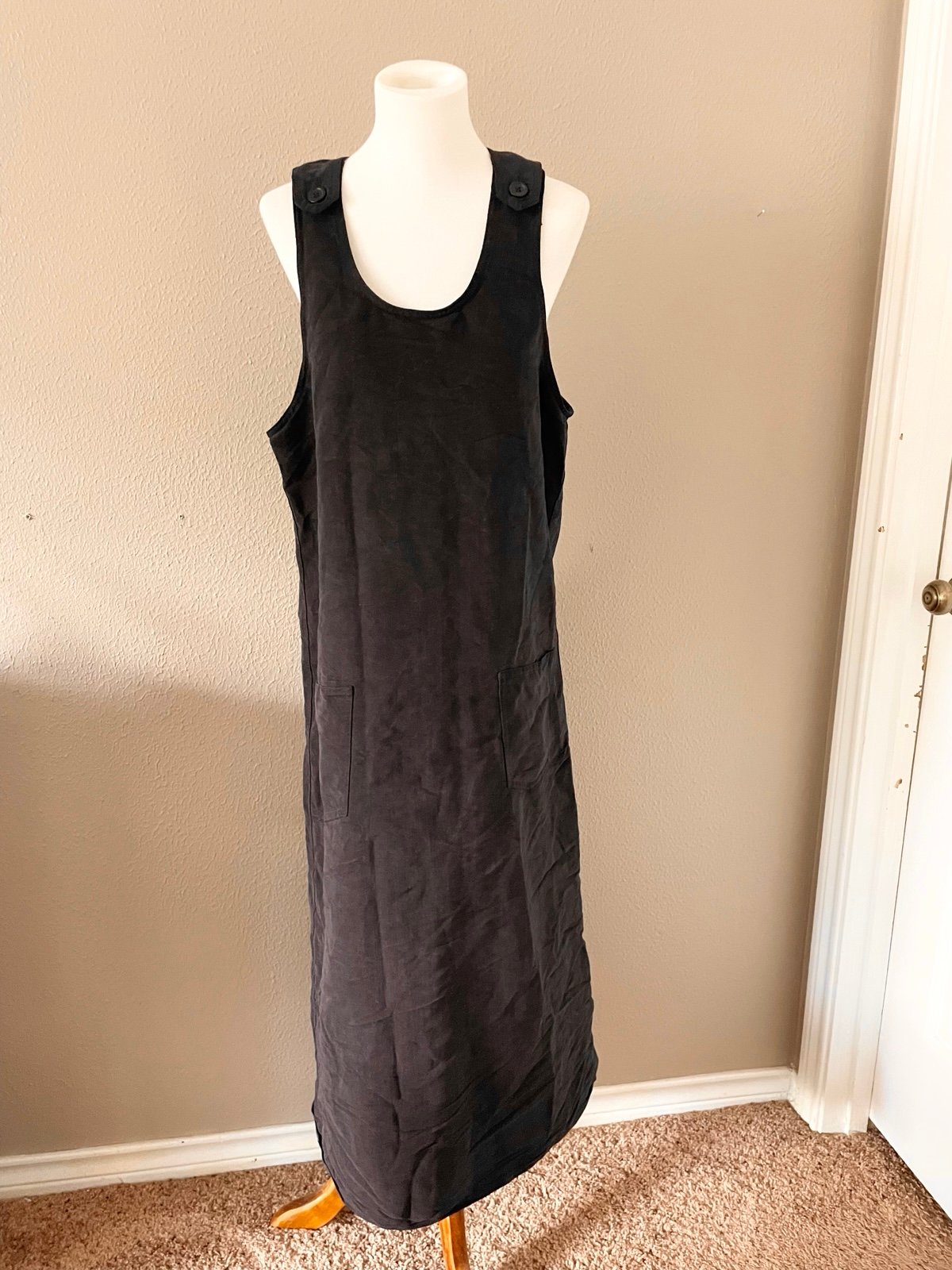 Vintage 90s overall maxi dress