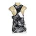 Fabletics S Black Abstract Leaf Print Scoop Neckline Racerback Pocket Tank Top