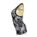 Fabletics S Black Abstract Leaf Print Scoop Neckline Racerback Pocket Tank Top
