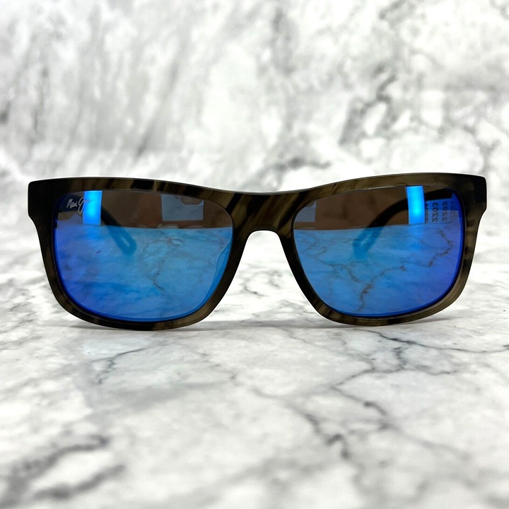 Maui Jim Chee Hoo! MJ 765-14B Sunglasses Matte Brown Polarized blue lenses