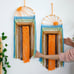 2 Pack Macrame Sun Wall Decor Hanging Tapestry Sunrise Sunset Wall Art Set, Hand