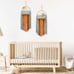 2 Pack Macrame Sun Wall Decor Hanging Tapestry Sunrise Sunset Wall Art Set, Hand