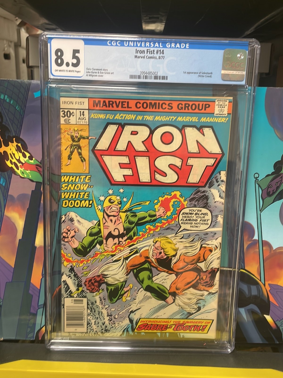 Iron Fist #14 CGC 8.5 White Pages 1st Appearance Sabretooth Newsstand