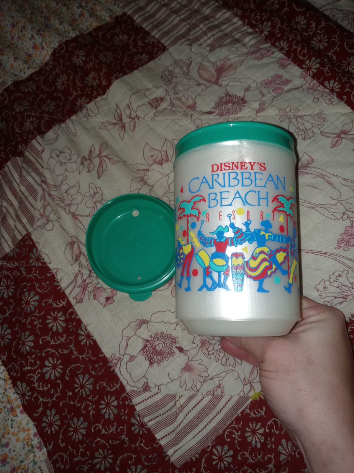 Aladdin plastic thermal souvenir mug Disney Caribbean beach resort