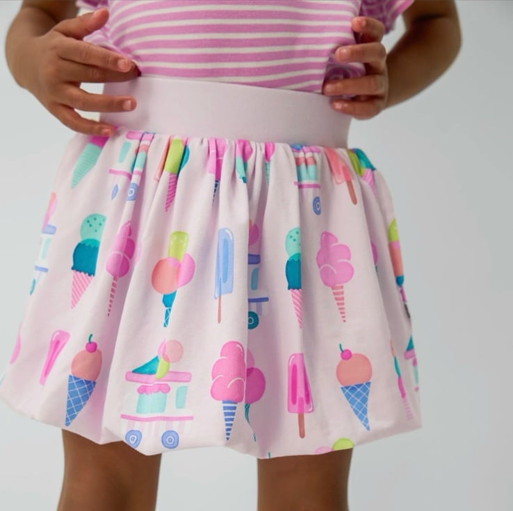New! Little Sleepies Sweet Scoops Bubble Skort - 4T