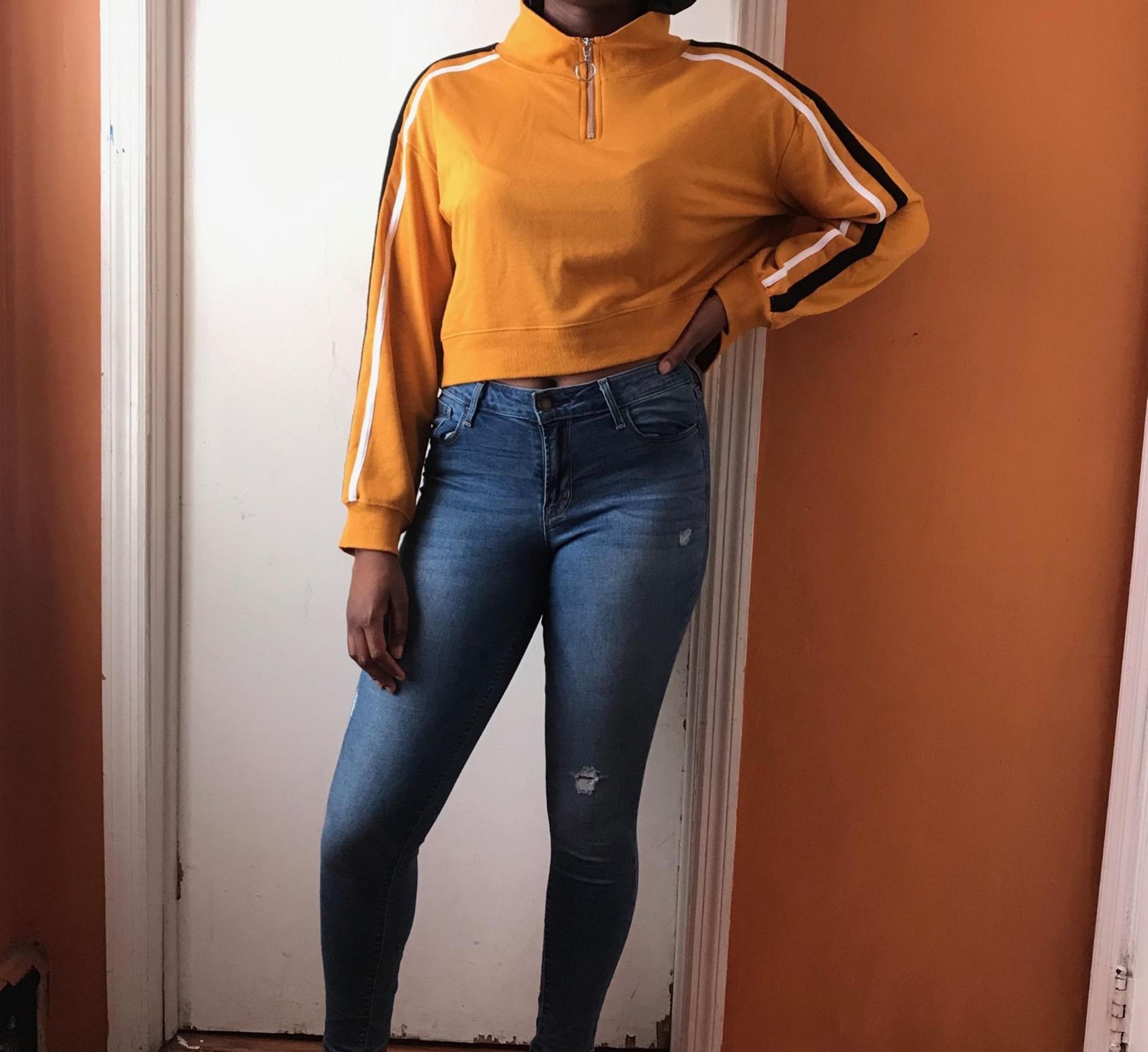 H&M DIVIDED Crop-top Wide Turtle Neck