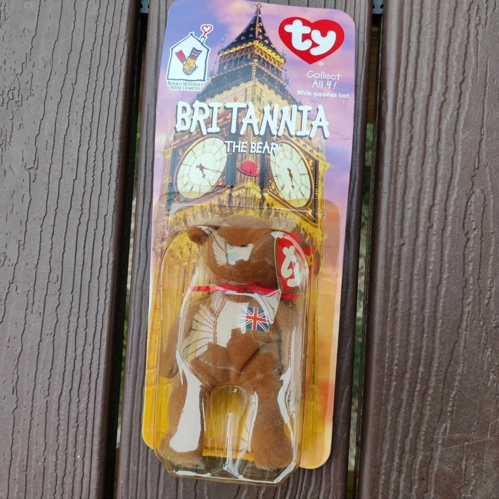 britannia the bear beanie baby tag errors