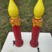 Vintage Dapol USA 40 Noel Christmas Blow Mold Candle Set HTF