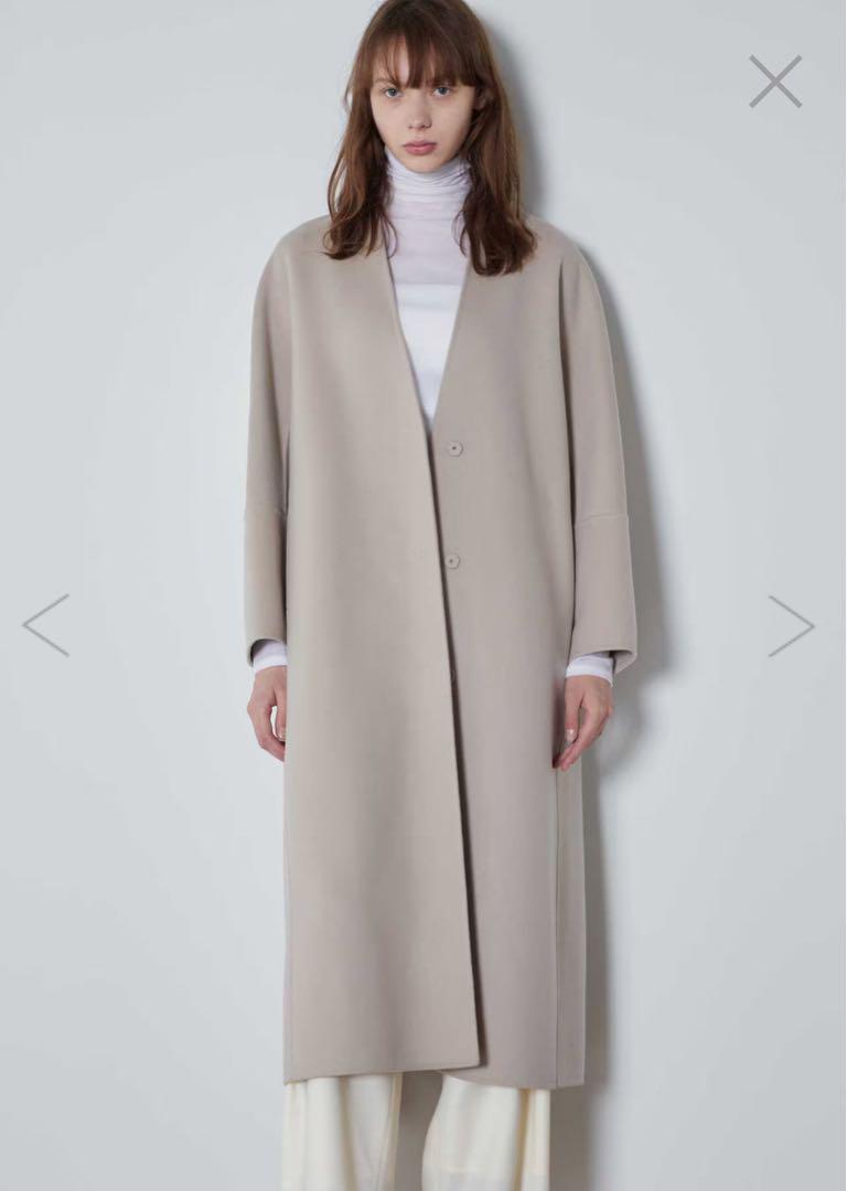 LEPHIL Soft Wool Reversible No Collar Coat